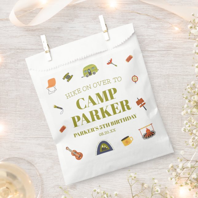 Sachets En Papier Camping Camper Fête d'anniversaire (Coupé)