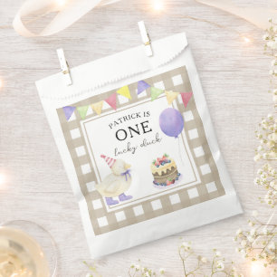Sachets En Papier Canard aquarelle 1er anniversaire