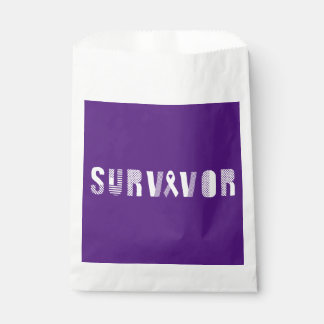 Sachets En Papier Cancer du survivant Ruban Inspiration Motivationne