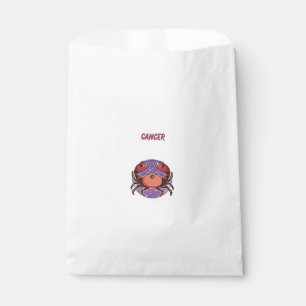 Sachets En Papier Cancer rose, zodiaque, impression signe du zodiaqu