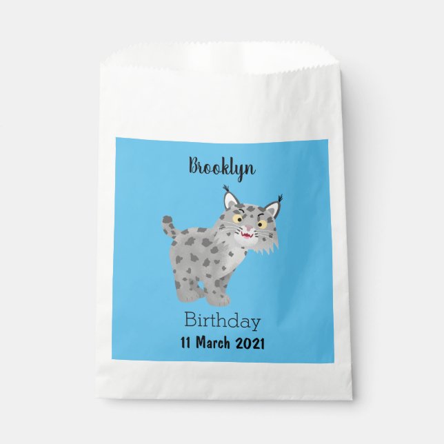 Sachets En Papier Caricature de lynx de lynx de lynx (Devant)