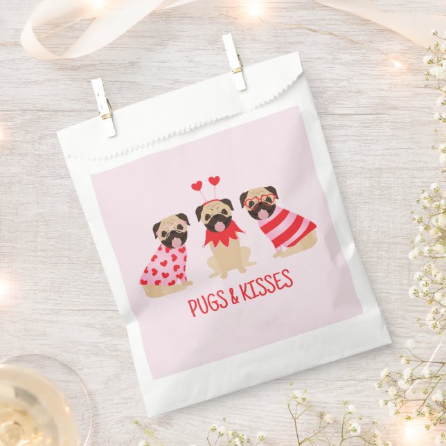 Sachets En Papier Carlins Et Baisers De Bons Chiens Carlins (Coupé)