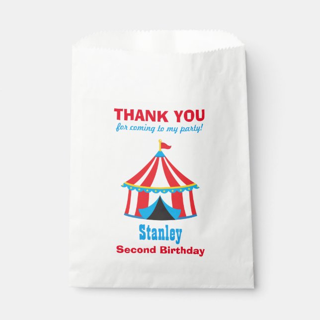 Sachets En Papier Carnaval de cirque Baby shower d'anniversaire (Devant)