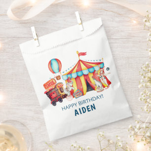 Sachets En Papier Carnival Cirque Big Top Blue Anniversaire