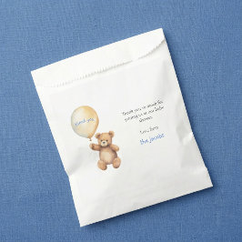 Sachets En Papier carte de remerciements baby shower avec ours en pe