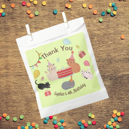 Sachets En Papier Cartoon Cats Birthday Party 
