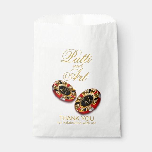 Sachets En Papier Casino Style Mariage ME DEMANDEZ DE METTRE DES NOM (Devant)