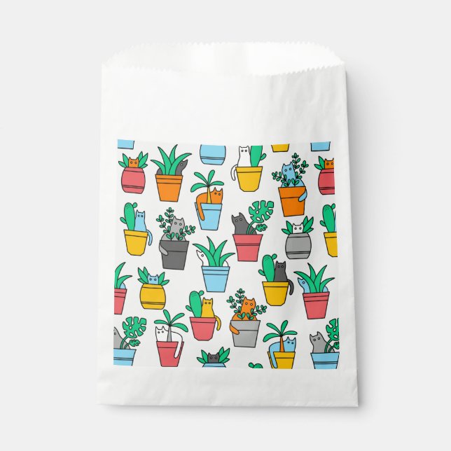 Sachets En Papier Cats in the flowerpots (Devant)