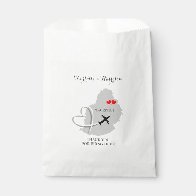 Sachets En Papier Célébration des Mariages de Maurice (Devant)