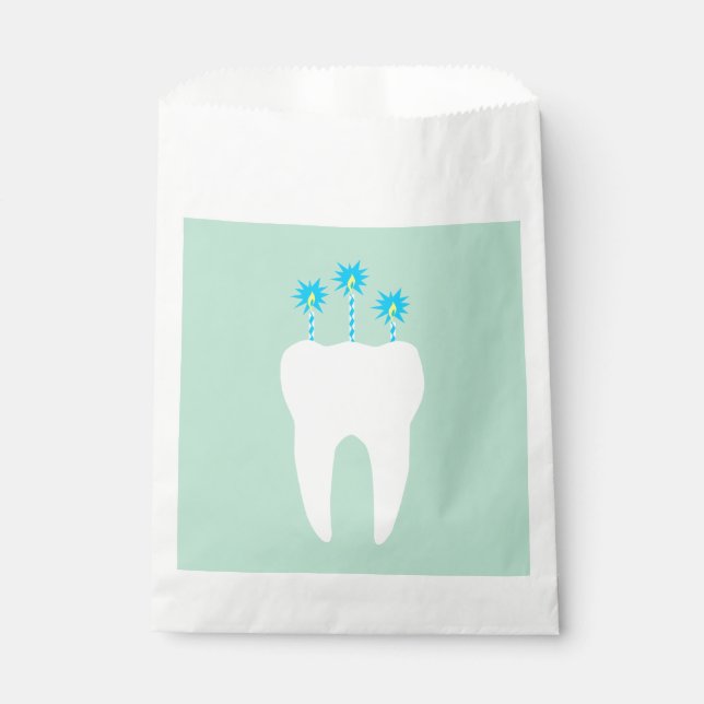 Sachets En Papier Célébration d'une dent aux bougies (Devant)