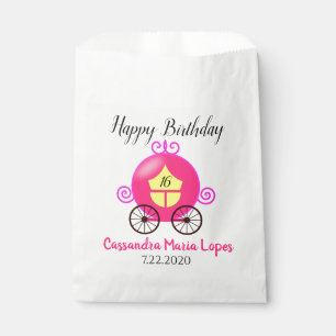 Sachets En Papier Cendrillon Entraîneur Fille Anniversaire Fête Favo