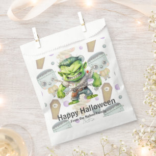 Sachets En Papier Cercueil de monstre vert Momie Joyeux Halloween