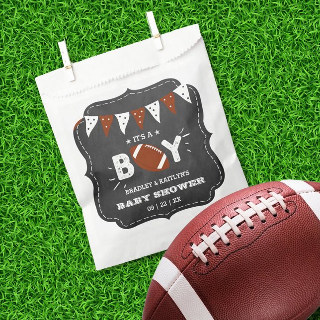 Sachets En Papier C'est un garçon ! Football Thème Co-ed Baby shower (Créateur téléchargé)