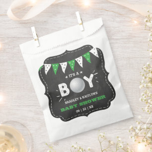 Sachets En Papier C'est un garçon ! Golf Thème Co-ed Baby shower
