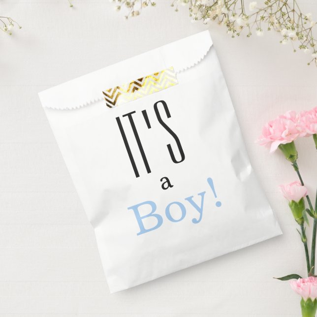 Sachets En Papier C'est un garçon ! Sac baby shower Fête Favoriser (Scellé)