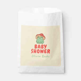 Sachets En Papier Champignons avec Baby shower de grenouille