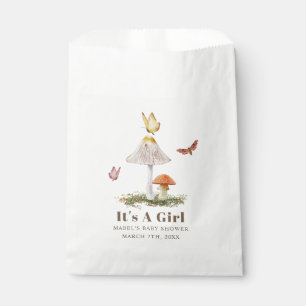 Sachets En Papier Champignons Papillons Baby shower de fille Woodlan