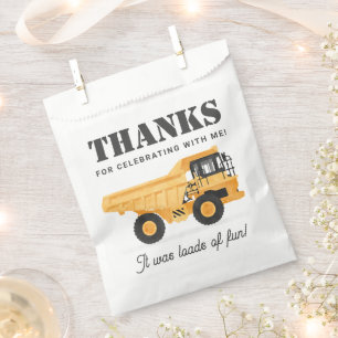 Sachets En Papier Chariot de véhicule de construction Anniversaire
