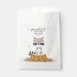 Sachets En Papier Charming Raccoon Wildlife Baby Shower