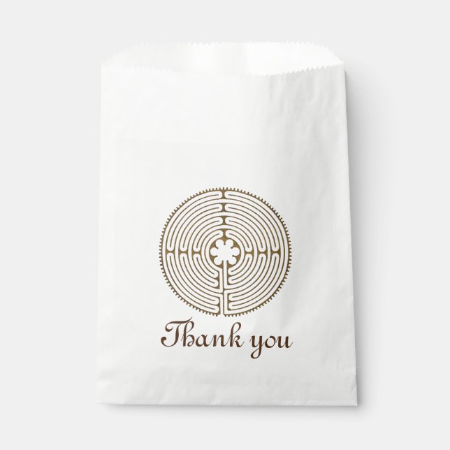 Sachets En Papier Chartres Labyrinthe style antique + vos idées (Devant)