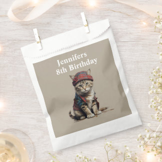 Sachets En Papier chat d'anniversaire en écossais déguisement