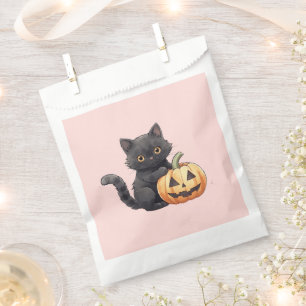 Sachets En Papier Chat Noir Citrouille Joyeux Halloween