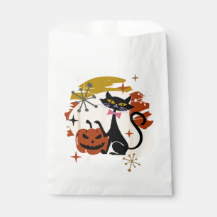 Sachets En Papier Chat noir et Citrouille rétro atomique Halloween T