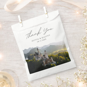 Sachets En Papier Château de Neuschwanstein Mariage Photo Merci