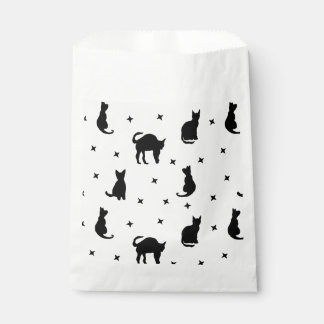 Sachets En Papier Chats noirs et étoiles Halloween