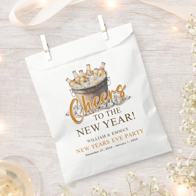 Sachets En Papier Cheers to the New Year Party  (Coupé)