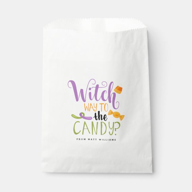 Sachets En Papier Chemin de sorcière vers le bonbon (Devant)