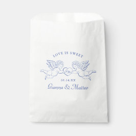 Sachets En Papier Cherubs Holding Heart Couple Cupids Initials