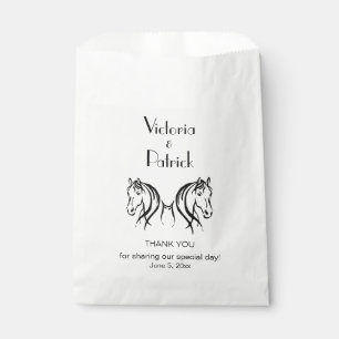 Sachets En Papier Cheval Mariage Merci personnalisé