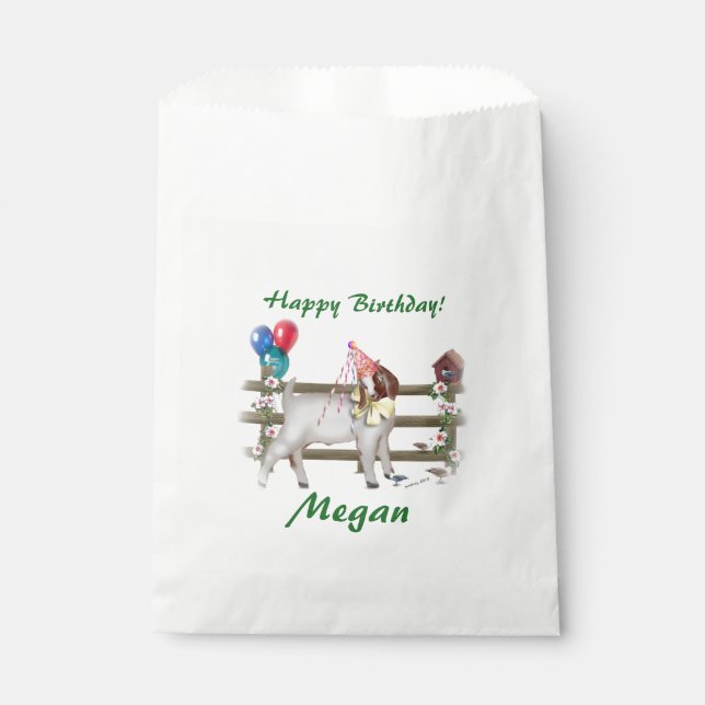 Sachets En Papier Chèvre personnalisée Anniversaire de fête Thème Fa (Devant)