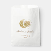 Chic Céleste Noir Or Soleil Lune Monogramme Crest