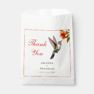 Sachets En Papier Chic colibri et Mariage de fleurs orange