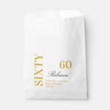Chic Elegant 60 Anniversaire Or & Merci Noir