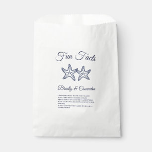 Sachets En Papier Chic Nautique Mariage Marine Blue Starfish Fun Fai