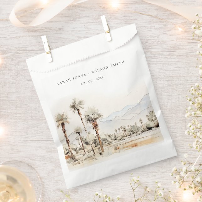 Sachets En Papier Chic Palm Springs California Mariage paysager (Coupé)