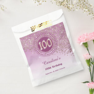 Sachets En Papier Chic Rose Gold Parties scintillant cadrage pointil