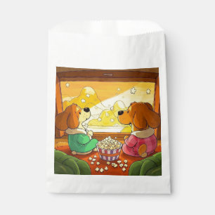 Sachets En Papier Chiens de dessin animé mignons pop-corn et film