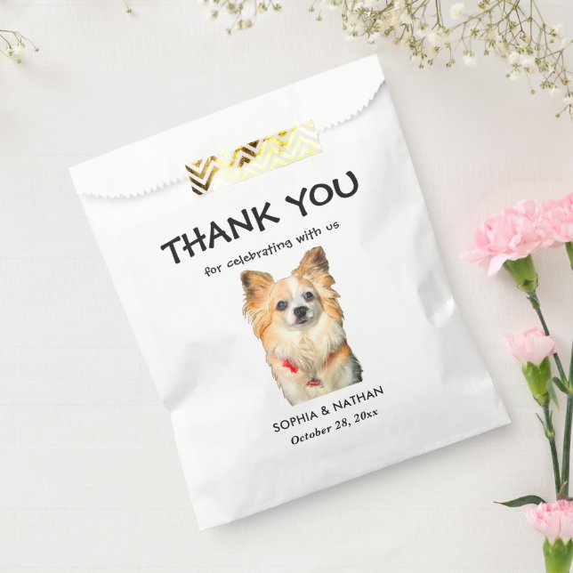 Sachets En Papier Chihuahua Chien Merci personnalisé (Scellé)