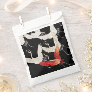 Sachets En Papier Chinoiserie Grue volante Zen Kimono minimaliste Ar