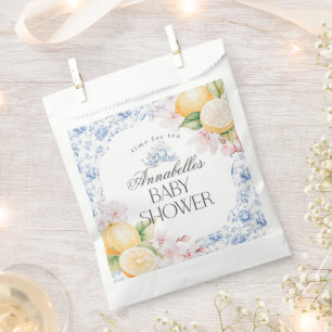 Sachets En Papier Chinoiserie Lemon Tea Party Baby shower Dessert