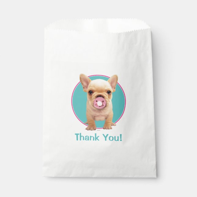 Sachets En Papier Chiot mignon avec Pacificateur (Devant)