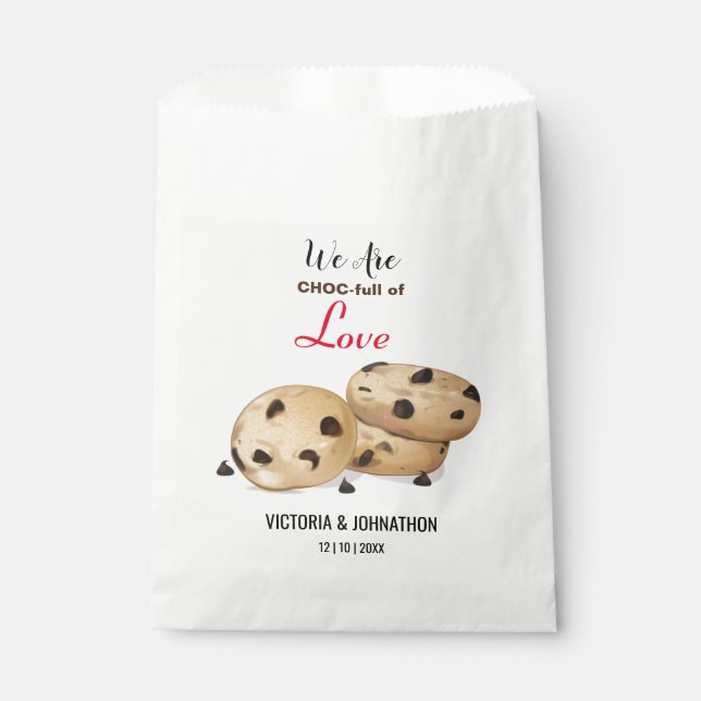 Sachets En Papier Choc-Plein D'Amour Merci Cookie | Traitement Maria (Devant)