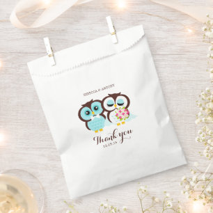 Sachets En Papier Chouettes de mariée et de chambre