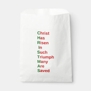 Sachets En Papier christianisme de noël religieux jésus acrostique