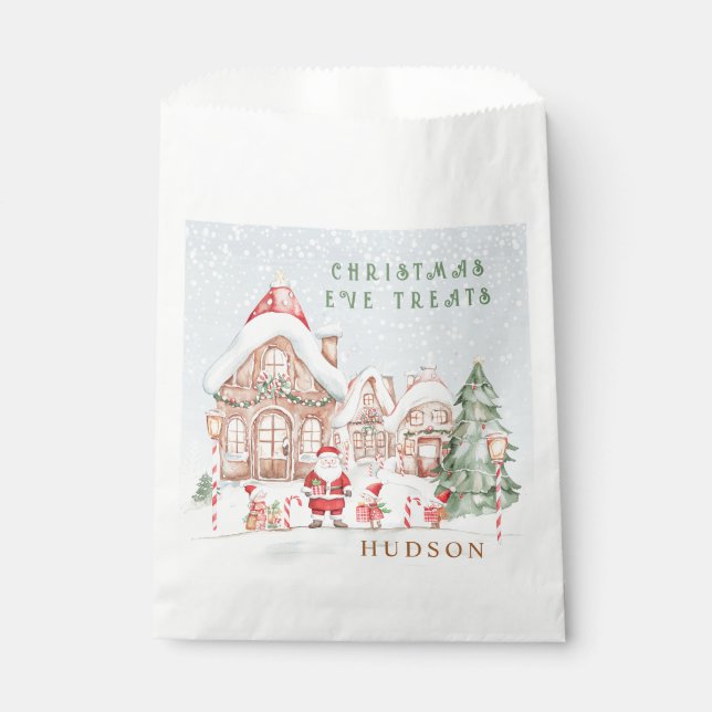 Sachets En Papier Christmas House Santa Elf's Tree Favor Bag (Devant)