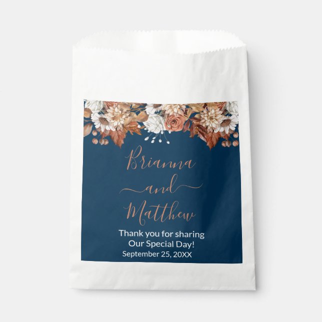 Sachets En Papier Chute Bouquet floral Favoriser Sac (Devant)
